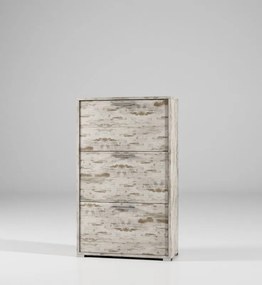 Scarpiera TERRANEO 3 ante apertura a ribalta, doppia profondità L 67 x H 147 x P 28 cm 18 paia, beige