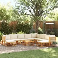 Set Divano da Giardino 11 pz con Cuscini Legno Massello Acacia 3278860