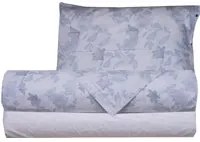 Completo letto singolo gigli azzurro