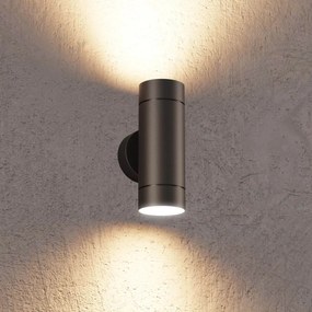 Applique Cilindrica Bidirezionale IP65 GU10 Nero Colore Nero