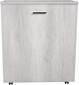 Letto a scomparsa estraibile salvaspazio con materasso 80x180 Quercia Bianco