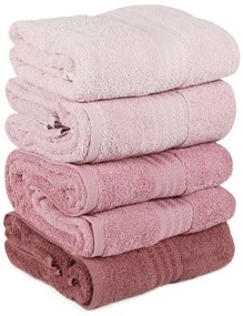 Set di 4 asciugamani Powder, 70 x 140 cm Rainbow - Foutastic