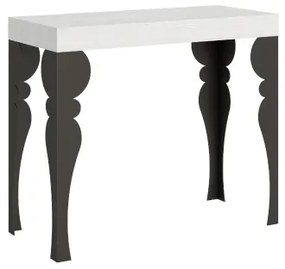 Consolle 90x40 cm allungabile a 196 cm PAXON SMALL Bianco Frassino