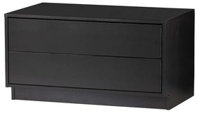 Tavolo TV modulare nero in legno di pino 75x40 cm Finca - WOOOD