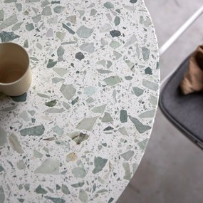 Tikamoon - Tavolo rotondo terrazzo premium e metallo 90 Elio green