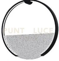 Toy-a c  applique led 30w struttura nera diffusore in vetro cristal...