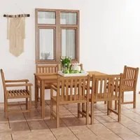 Set da Pranzo per Esterni 7 pz in Legno Massello di Teak 3059936