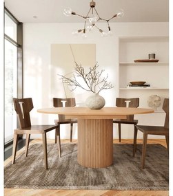 Tavolo da pranzo rotondo in rovere pieghevole ø 115 cm Malaga - Bonami Selection