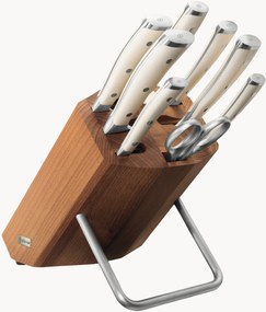 Set coltelli con ceppo e 1 paio di forbici in legno di faggio Classic Icon 8 pz