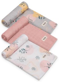 Lionelo - Set da 3 mussole in bambù 70x70 cm Leaf