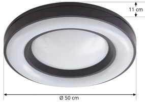 Lindby Aaesha plafoniera LED bianco/nero Ø50,5cm