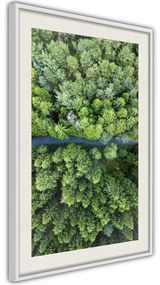 Poster  Forest from a Bird's Eye View  Cornice Quadri Cornice nera con pass-partout, Larghezza x Altezza Home decor 40x60