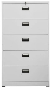 Armadio classificatore grigio chiaro 90x46x164 cm in acciaio
