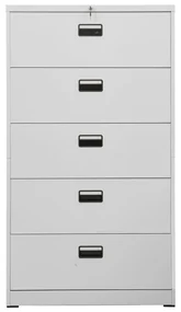 Armadio classificatore grigio chiaro 90x46x164 cm in acciaio