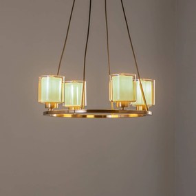 Lucea Lampadario Ressa Ø 59 cm ottone anticato, a 4 luci.