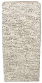 Vaso rettangolare per interno ed esterno beige 40x40x81cm GAZA Beliani