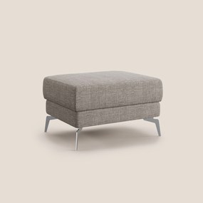 Star Pouf con piedini alti in tessuto impermeabile morbido intreccio T06 tortora