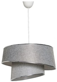 Lampadario su corda BARETTE 1xE27/60W/230V argento/cromo lucido
