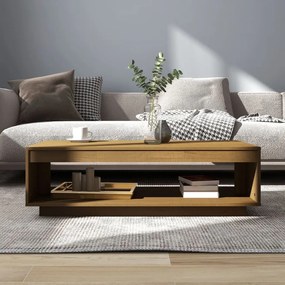 Tavolino da salotto miele 110x50x33,5 cm legno massello di pino