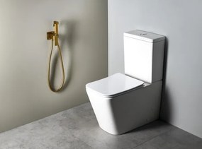 Sapho - Miscelatore per bidet con doccetta per installazione ad incasso CUBEMIX oro opaco