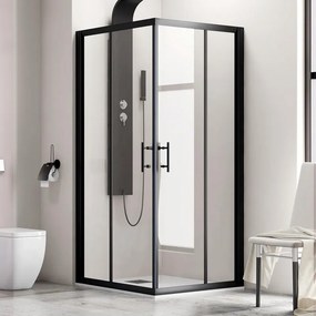 Box doccia 110x90cm finitura nera opaca modello KF1000B - KAMALU
