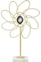 Decorazione Glam Daisy 24x10x37,5 cm in Ferro Oro