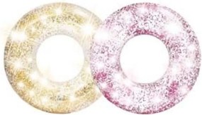 SALVAGENTE GONFIABILE CIAMBELLA GLITTER 2 COLORI ASSORTITI cm.119 peso kg.0,95 (56274) INTEX