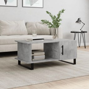 Tavolino Da Salotto Grigio Cemento 90x50x40cm Legno Multistrato /