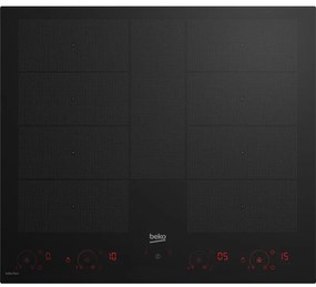 Beko HII68811NT Piano Cottura Induzione 8 Fuochi 60 cm Piano Vetro Nero