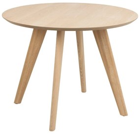 Tavolo da pranzo rotondo con piano effetto rovere ø 100 cm Townsville - Actona