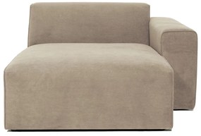 Modulo divano in velluto a coste beige (angolo destro) Sting - Scandic