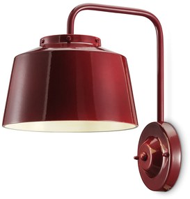 Applique Vintage 50'S Ferro E Ceramica Bordeaux 1 Luce E27