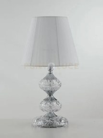 Lumetto incanto cromo 1 luce attacco e14 25x46cm in vetro cristallo