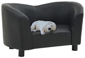 Divano Per Cani Nero 67x41x39 Cm İn Similpelle /