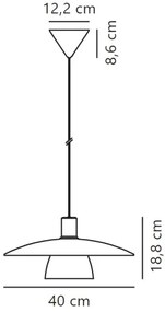 Nordlux - Lampadario a sospensione con filo VERONA 1xE27/40W/230V