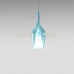 Ofelia s/12 mini - vetro blu-trasparente e portalampada bianco 1 lu...