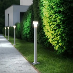 Paletto da Giardino 100cm, Acciaio Inox, IK06, IP54, E27, Serie DELTA Colore Inox