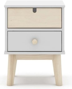 Comodino bianco per bambini Estefania - Marckeric