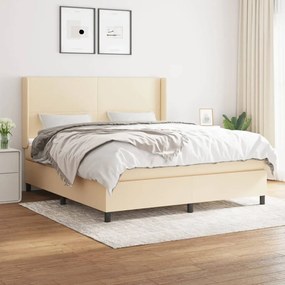 Giroletto A Molle Con Materasso Crema 160x200 Cm İn Tessuto /
