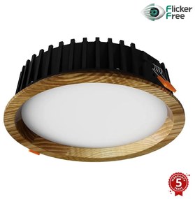 APLED - Lampada LED RONDO WOODLINE LED/12W/230V 4000K diametro 20 cm cenere legno solido