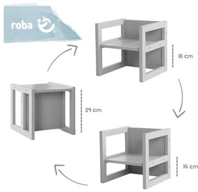 Sedia per bambini grigia – Roba