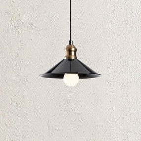 Opviq Lampada a sospensione Berceste 250-S, nero/oro, metallo, Ø 24 cm