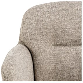 Sedia da pranzo beige in imbottito con braccioli Dora – Actona