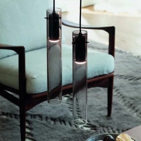 Ideal Lux - Lampadario LED a sospensione con filo FLAM LED/10W/230V diametro 6 cm CRI 90 grigio