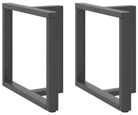 Gambe Tavolo Pranzo A T 2pz Antracite 70x35x(72-73) Cm Acciaio /