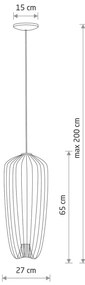 Nowodvorski Lighting Lampada a sospensione Pumpkin S, grigio scuro, Ø 27 cm, metallo, GU10