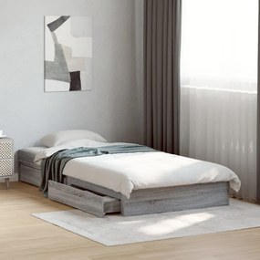 Giroletto cassetti grigio sonoma 100x200 cm legno multistrato