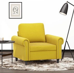 Poltrona giallo 60 cm velluto