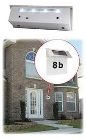 Numero civico solare a LED 600 mAh