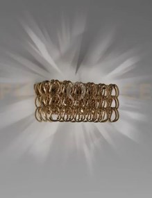 Giogali applique a parete 2 cristallo oro e bronzo opaco 2 luci att...
